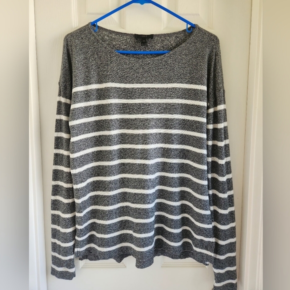 J Crew Womens Size XS Oversized Striped Long Sleeve Pullover Knit Sweater - Picture 1 of 5